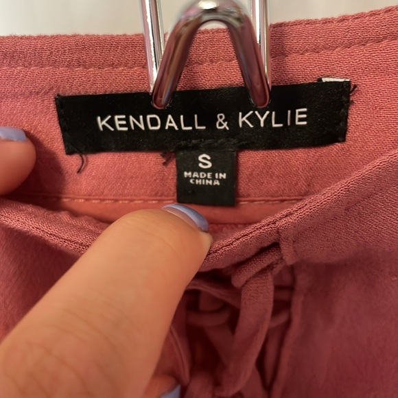 Kendall and Kylie Pink Lace up Skater Skirt Size Small - Picture 3 of 3